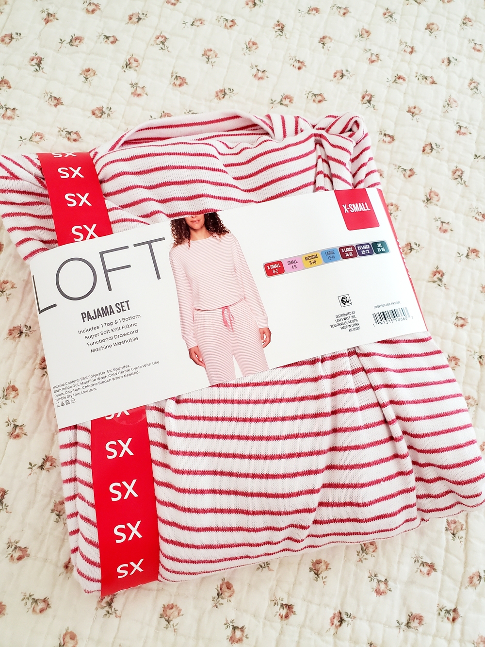LOFT Kids Pink & White Striped Pajama Set